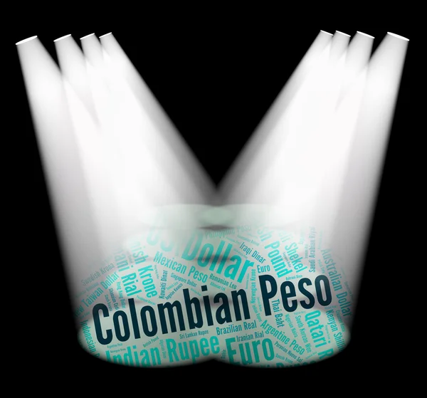 Kolumbianischer Peso bedeutet Devisenhandel und Broker — Stockfoto