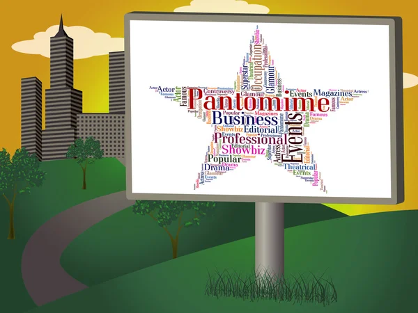 Pantomime Star Represents Stage Theaters And Dramas — Stock Photo, Image