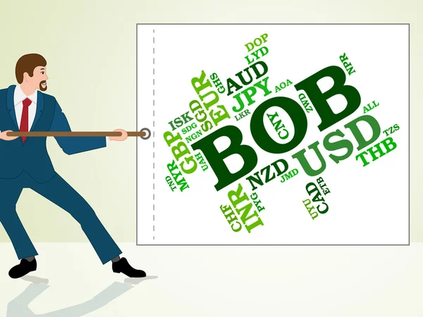 Bob Moeda significa Bolívia Boliviano e corretor — Fotografia de Stock