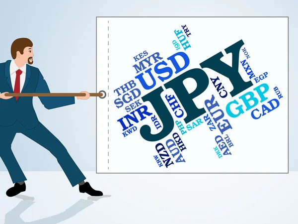 Moneda Jpy significa comercio mundial y acuñación —  Fotos de Stock