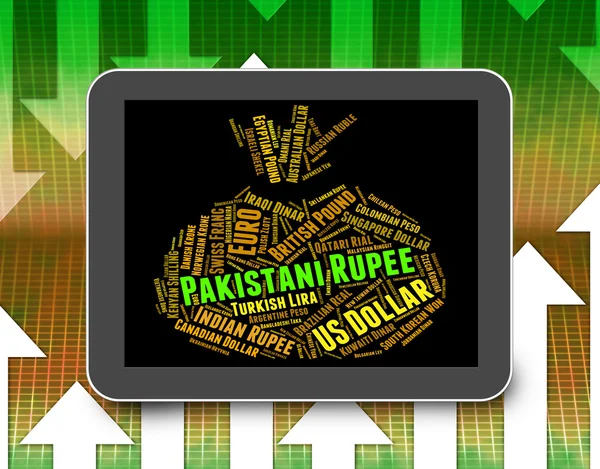 Pakistanin rupia Näyttää valuutta- ja Forex — kuvapankkivalokuva