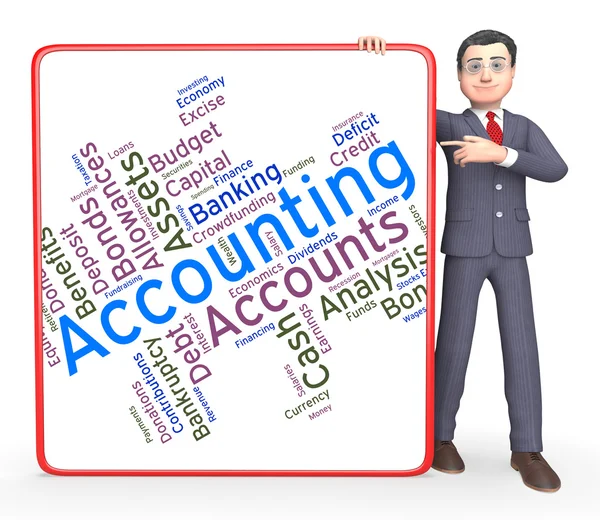 Accounting Words Represents Balancing The Books And Accountant — Stock Photo, Image