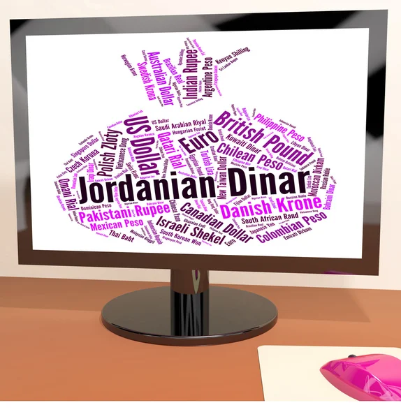 Jordanian Dinar Represents Currency Exchange And Broker — Stock Photo, Image