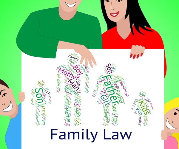 가족 법 보여줍니다 혈액 친척 및 법원 — 스톡 사진