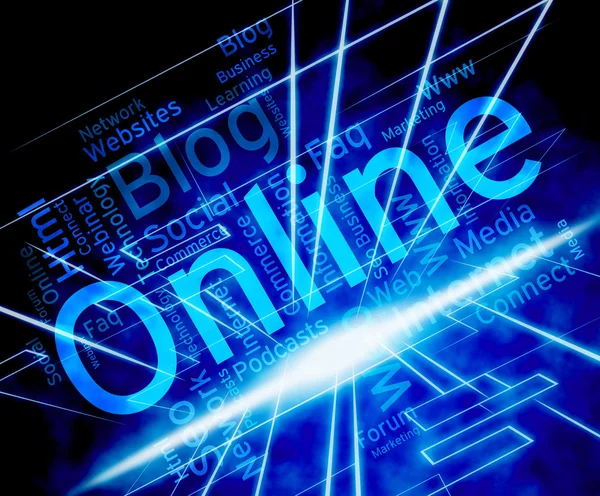 On-line aplikace Word zobrazuje World Wide Web a Net — Stock fotografie