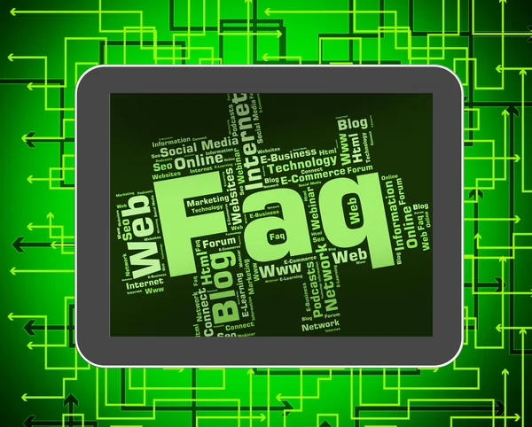 Faq Word Indicates Frequently Asked Questions And Answer — Stock Photo, Image