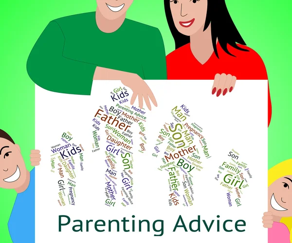 Родительский совет означает мать и ребенка и советы — стоковое фото