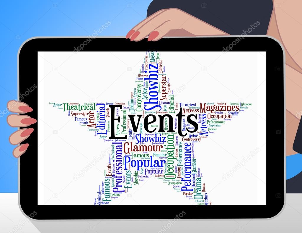 Events Star Represents Wordcloud Words And Function