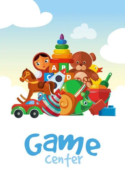 Raad van bestuur voor de childrens game center — Stockvector
