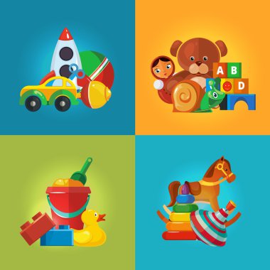 Çocuklar için oyuncaklar simgeler