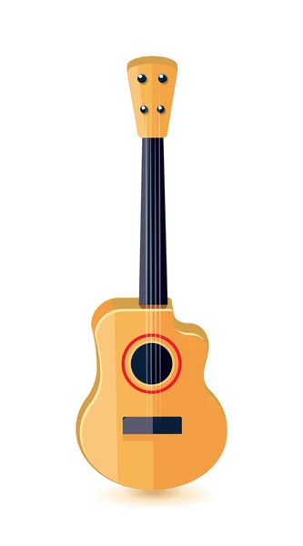 Klasszikus akusztikus gitár. Elszigetelt — Stock Vector