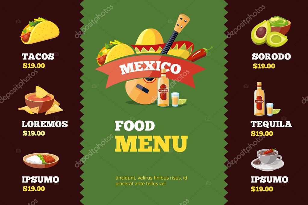 mexican menu template