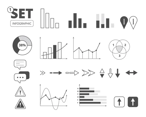 Elementos de infografía empresarial — Vector de stock