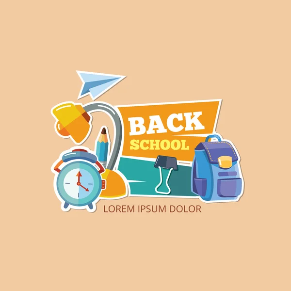 Ontwerpsjabloon met vector school embleem. — Stockvector