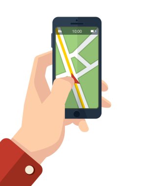 akıllı telefon simgeleri tutan el