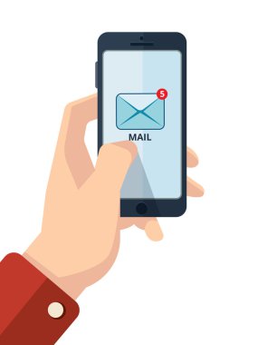 akıllı telefon simgeleri tutan el