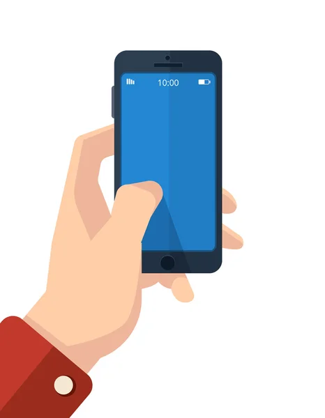 Icona dello smartphone a mano — Vettoriale Stock