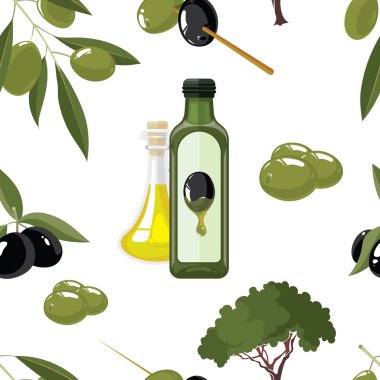 vektör çizimler set zeytin