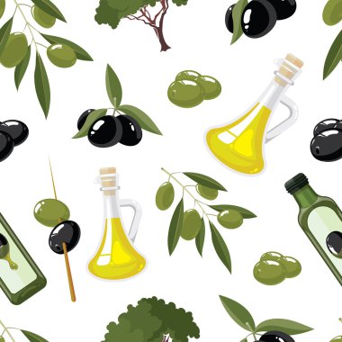 vektör çizimler set zeytin