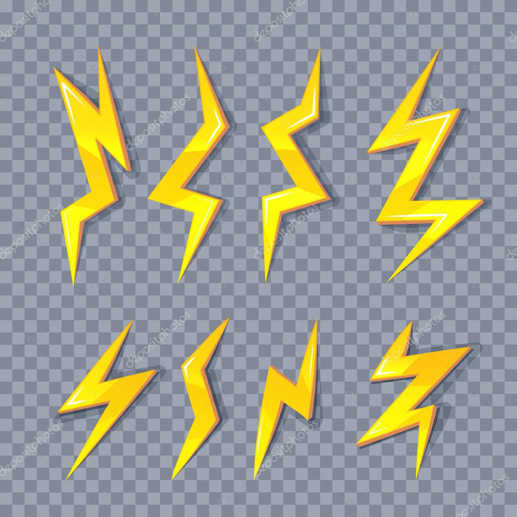 Vector cartoon illustration set of Lightning Bolts. Stock Vector Image by ©Alexcardo #119552648 Vector cartoon illustration set of Lightning Bolts. Stock Vector Image by ©Alexcardo #119552648