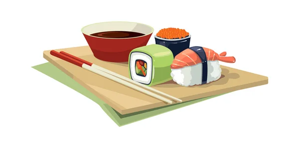 Ensemble vectoriel avec bannières sushi — Image vectorielle