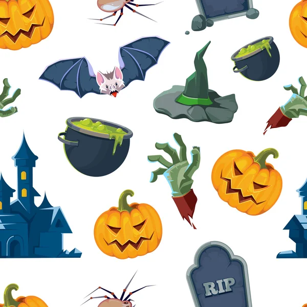 Vector illustration of Halloween icons set — Stock Vector