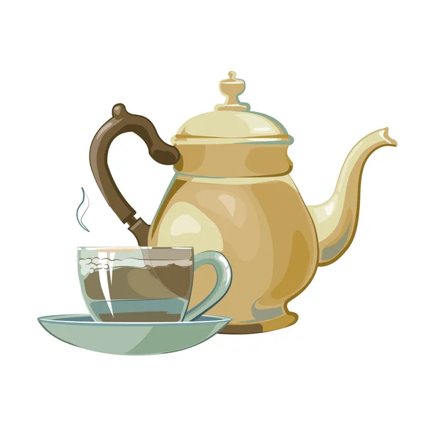 Tea service — Stock Vector