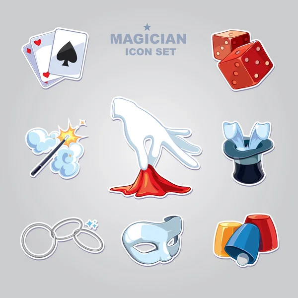 Magician icons — Stock Vector