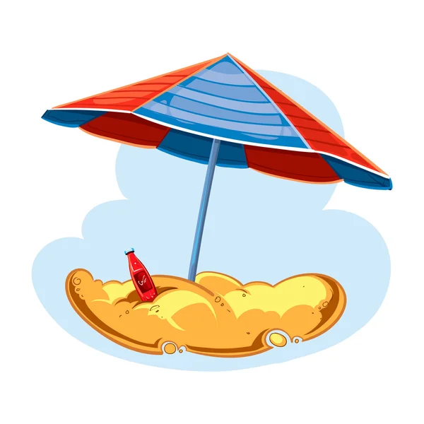 Strandparasol — Stockvector