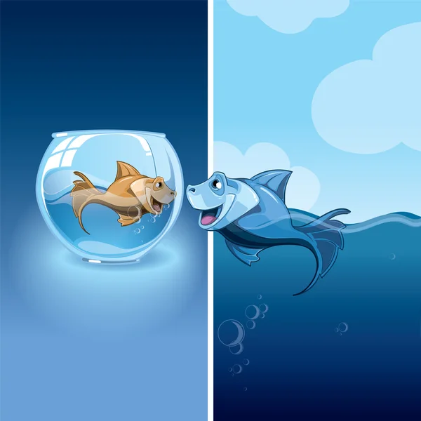 Petits poissons — Image vectorielle