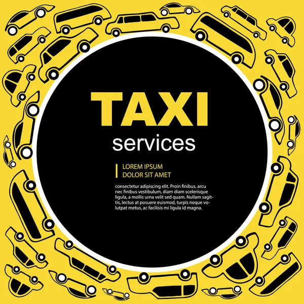 Servicio de taxi fondo — Vector de stock