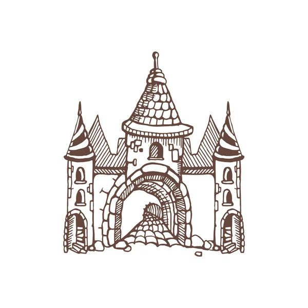 Mittelalterliche Burgen — Stockvektor