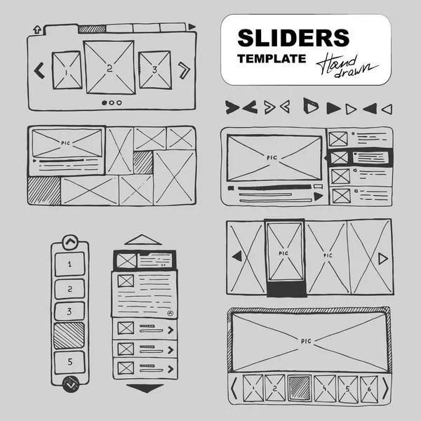 Wireframe sets — Stock Vector