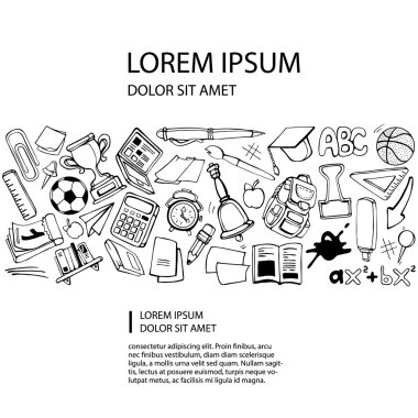 Geri okul vektör resim