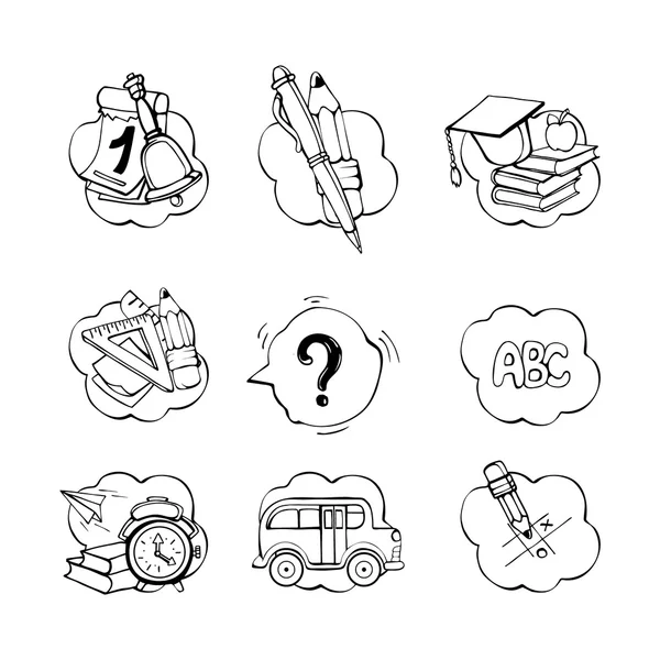 Back to school icons set — Stock Vector