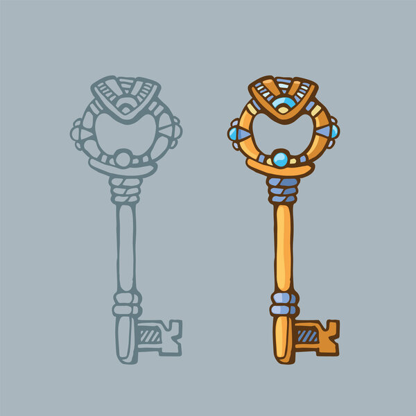 ancient gold key 