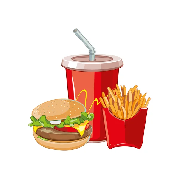 Fast food — Stock Vector