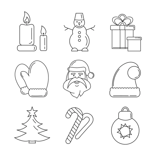 Line christmas icon — Stock Vector