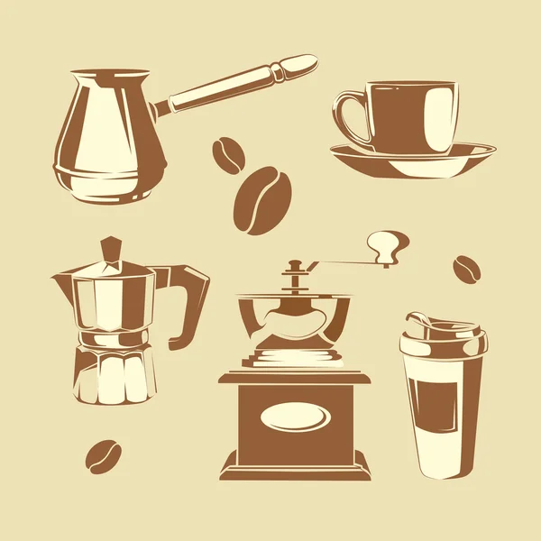 Kaffe-utrustning — Stock vektor
