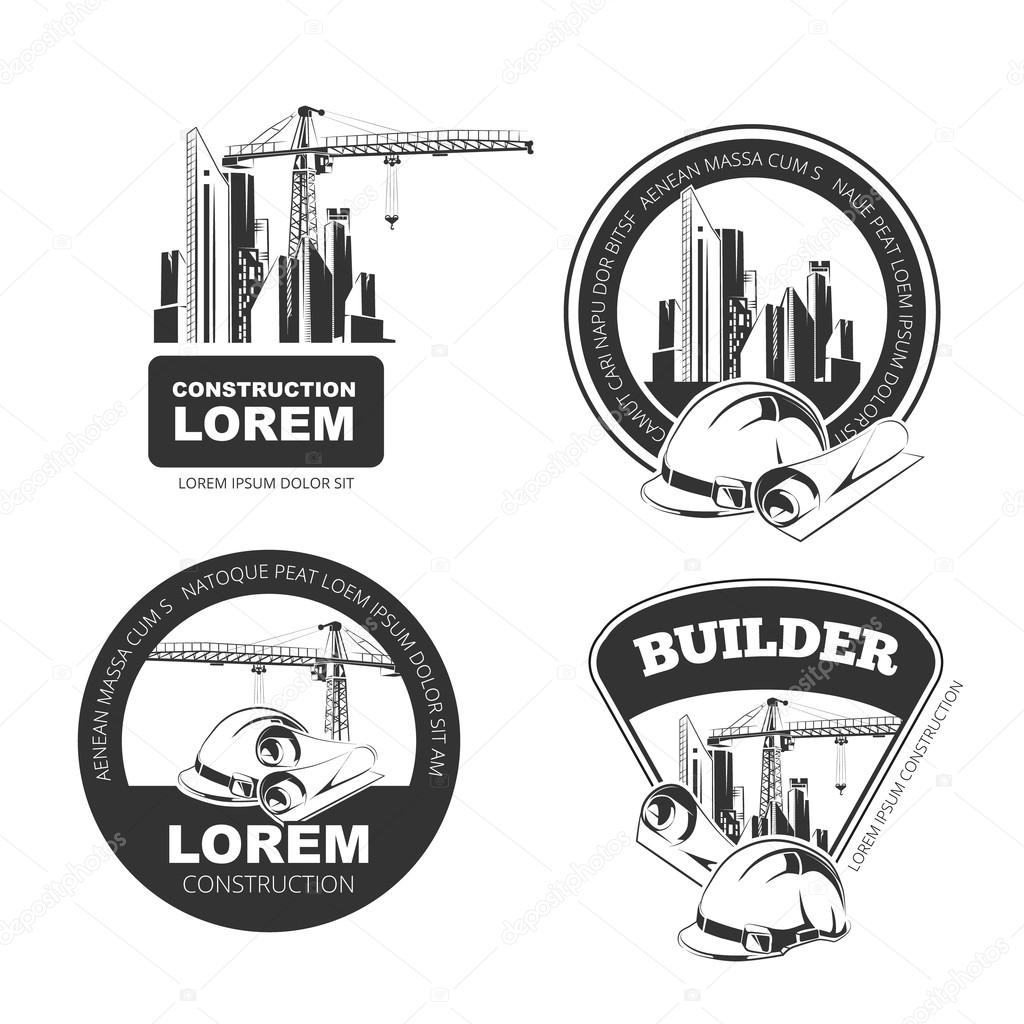 Vector Construction Emblems