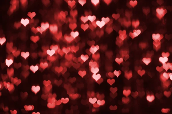 Abstrait fond sombre de Saint-Valentin avec des cœurs rouges — Photo