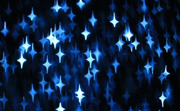 Abstract dark background with blue and white stars — Stock Photo, Image