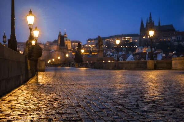 Şafak Çek Cumhuriyeti, Prag Charles Köprüsü — Stok fotoğraf