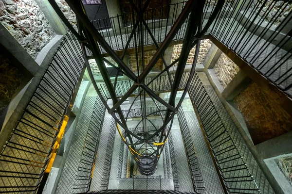 Industrial staircase going up — Stock Photo, Image