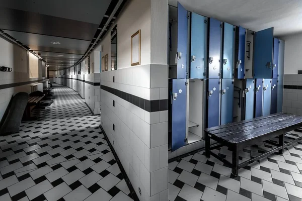 Locker room with modern new lockers