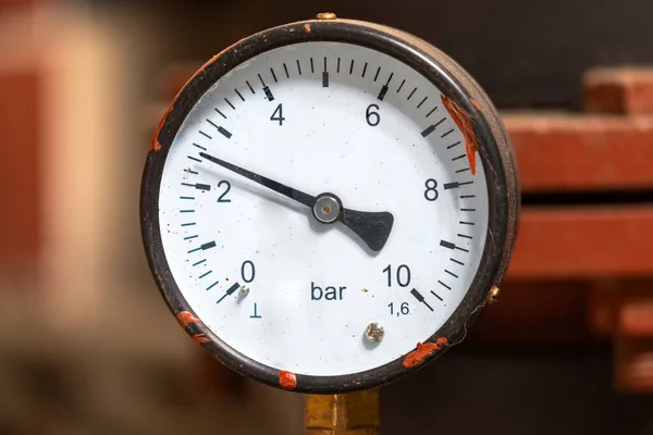 Closeup of clean pressure gauge — Stock Photo, Image