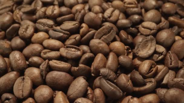 Pörkölt kávébab, fényképezőgép nélkül — Stock videók
