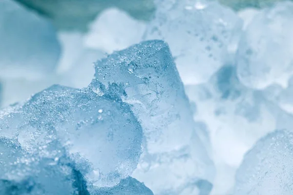 Cubos de hielo como textura de fondo foto de primer plano —  Fotos de Stock