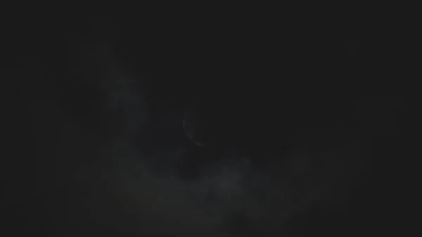 Vollmond Gegen Bewölkten Nachthimmel Nahaufnahme — Stockfoto