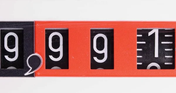 Numbers Spinning Old Counter Closeup Footage — Stock Photo, Image